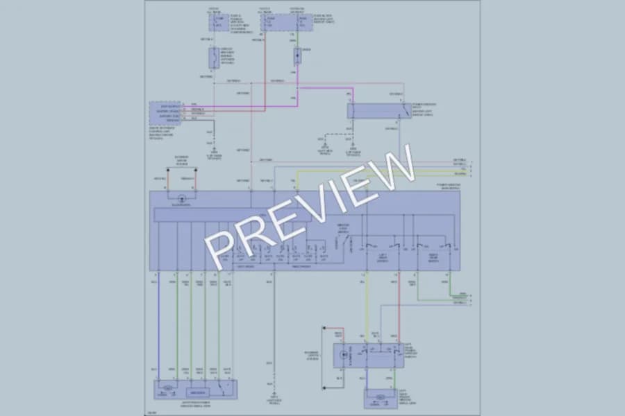 2000 Infiniti I30t Power Windows wiring diagram preview