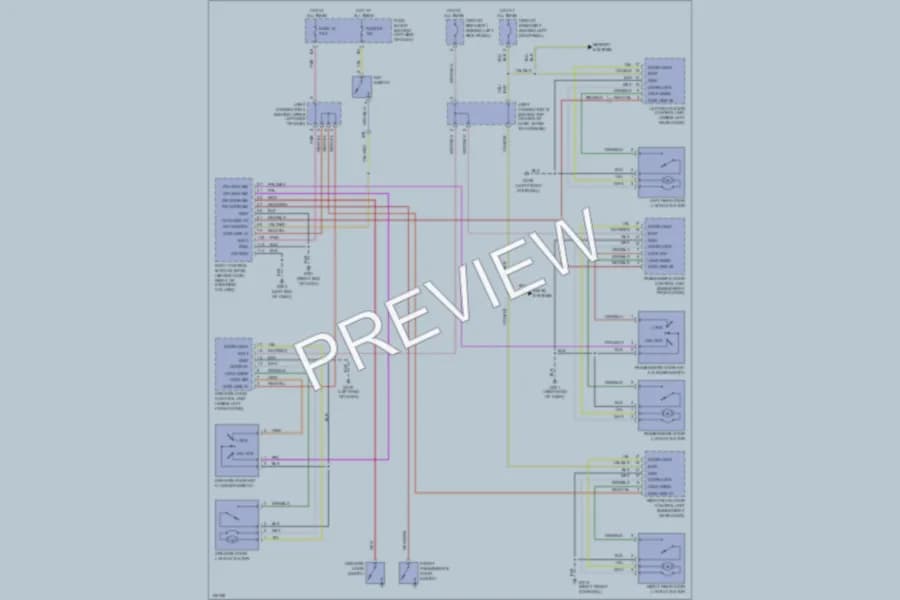 2000 Infiniti Q45t Power Door Locks wiring diagram preview