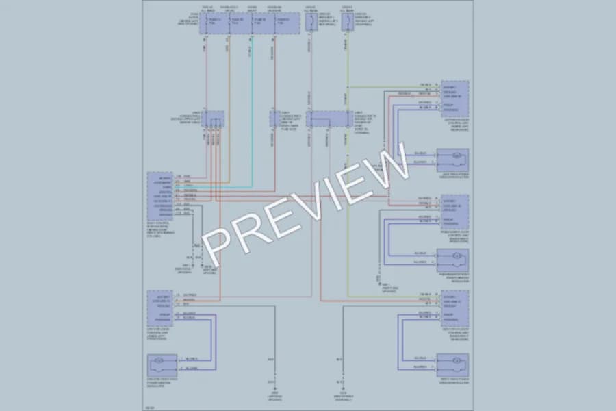 2000 Infiniti Q45t Power Windows wiring diagram preview