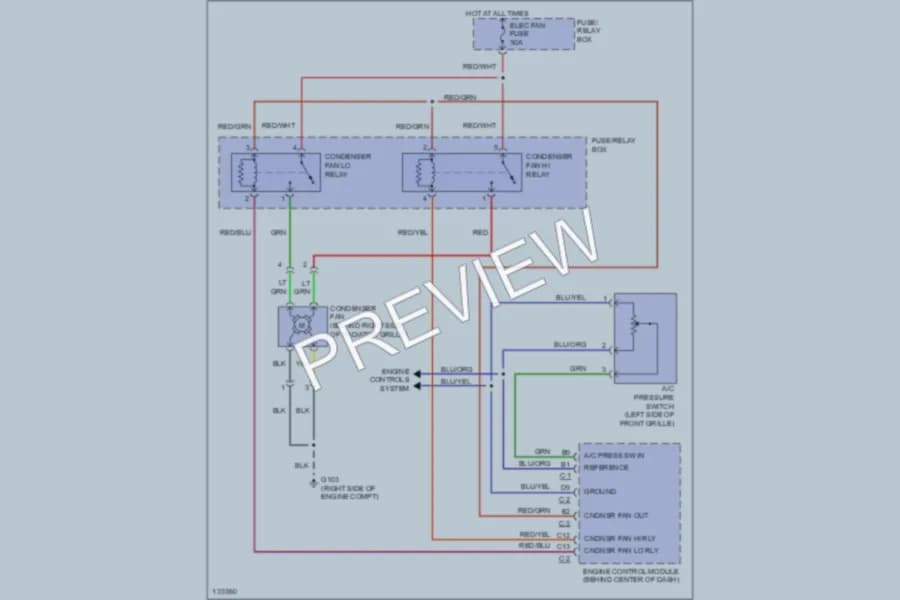2000 Isuzu Amigo Cooling Fan wiring diagram preview