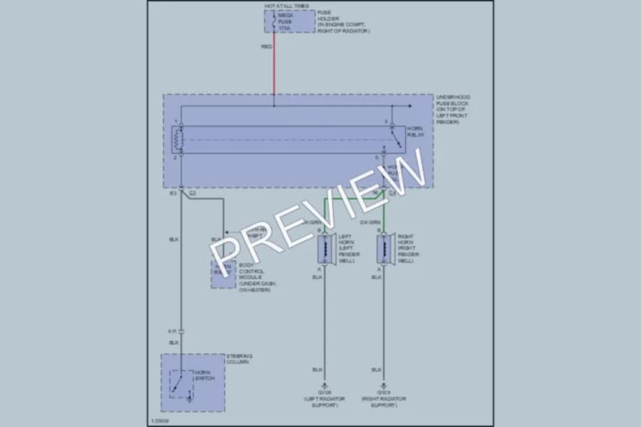 2000 Isuzu Hombre Horn wiring diagram preview