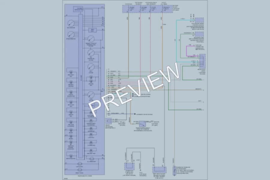 2000 Isuzu Hombre Instrument Cluster wiring diagram preview