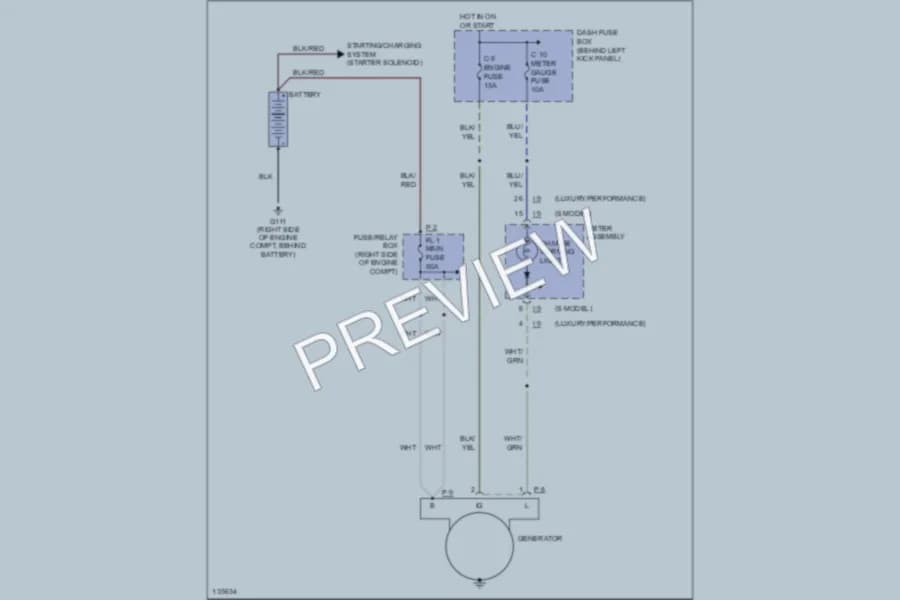 2000 Isuzu Trooper Starting Charging wiring diagram preview