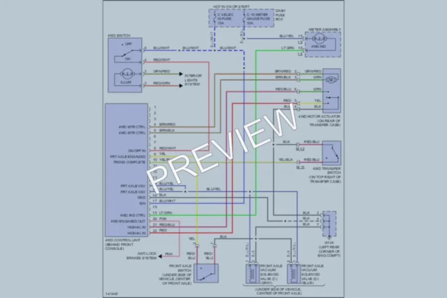 2000 Isuzu Trooper Transmission wiring diagram preview