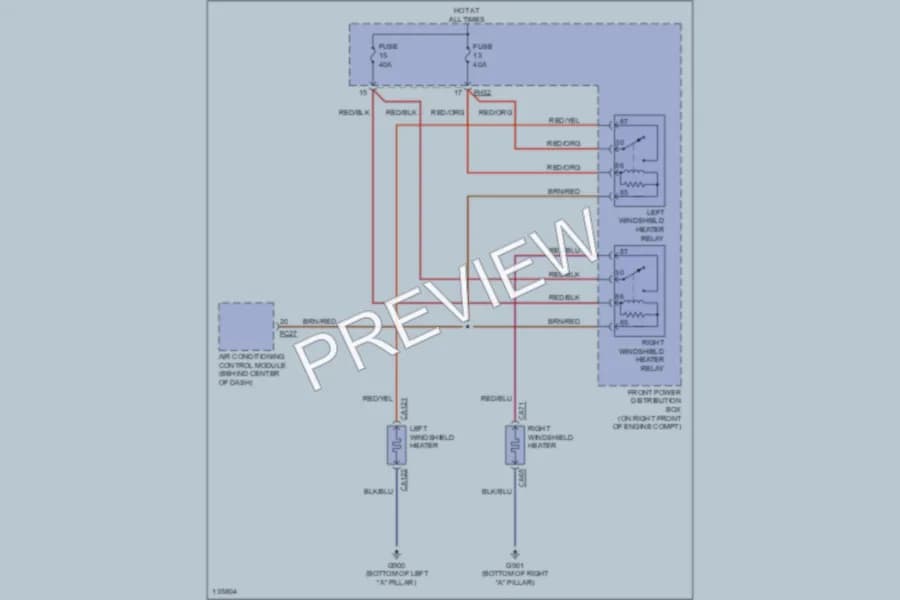 2000 Jaguar SType Defoggers wiring diagram preview
