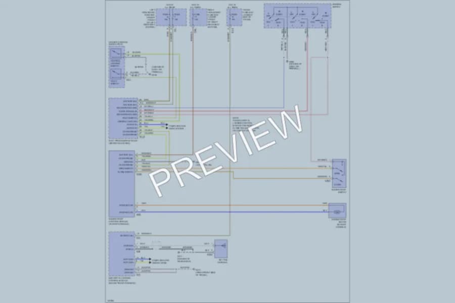 2000 Jaguar VandenPlas Power Top Sunroof wiring diagram preview