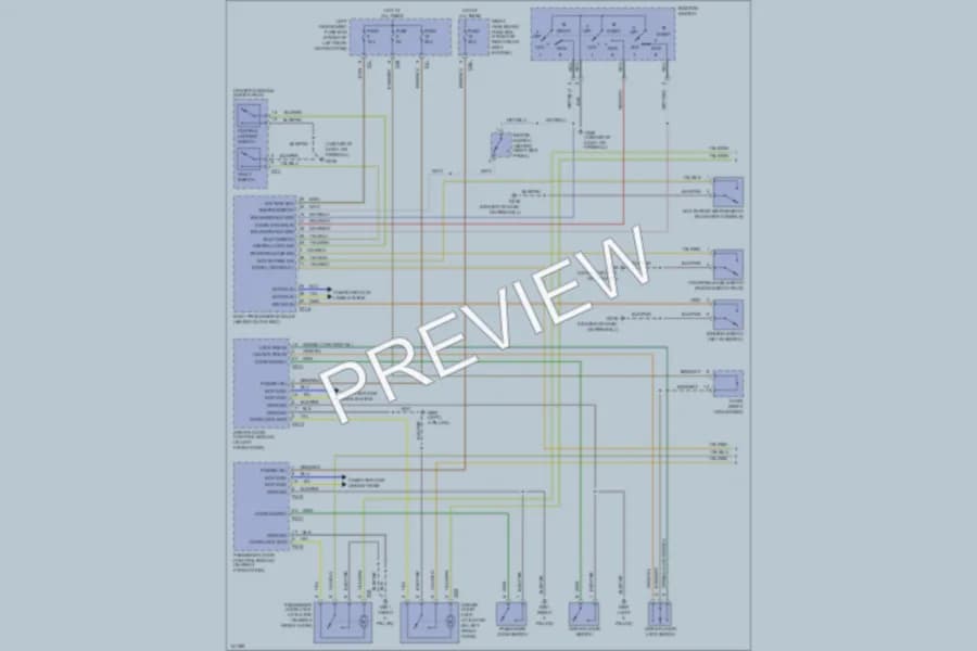 2000 Jaguar VandenPlasSC Power Door Locks wiring diagram preview