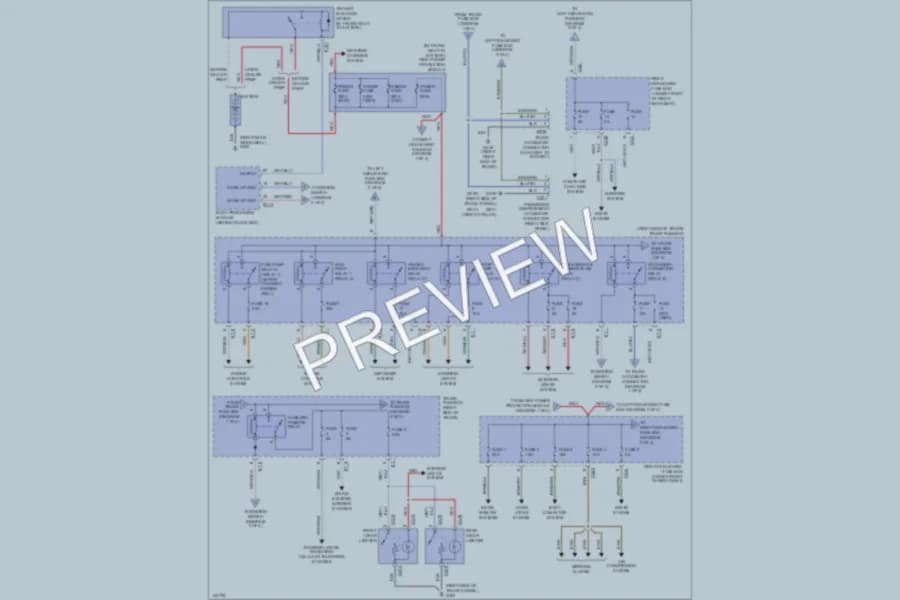2000 Jaguar XJ8 Power Distribution wiring diagram preview