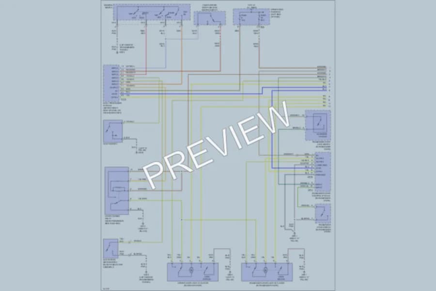 2000 Jaguar XK8 Power Door Locks wiring diagram preview