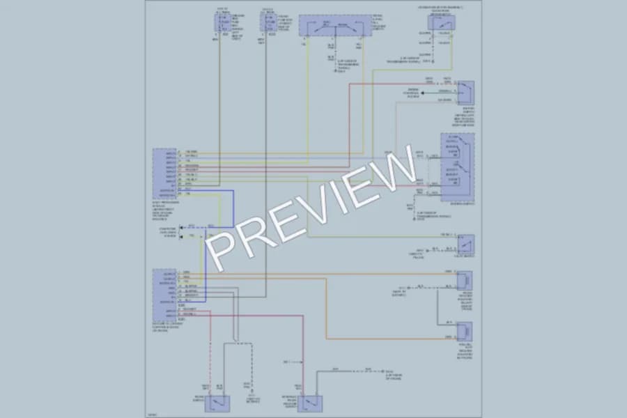 2000 Jaguar XK8 Trunk Tailgate Fuel Door wiring diagram preview