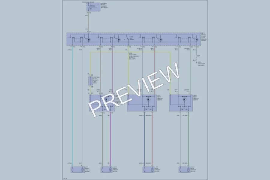 2000 Jeep Cherokee Power Windows wiring diagram preview