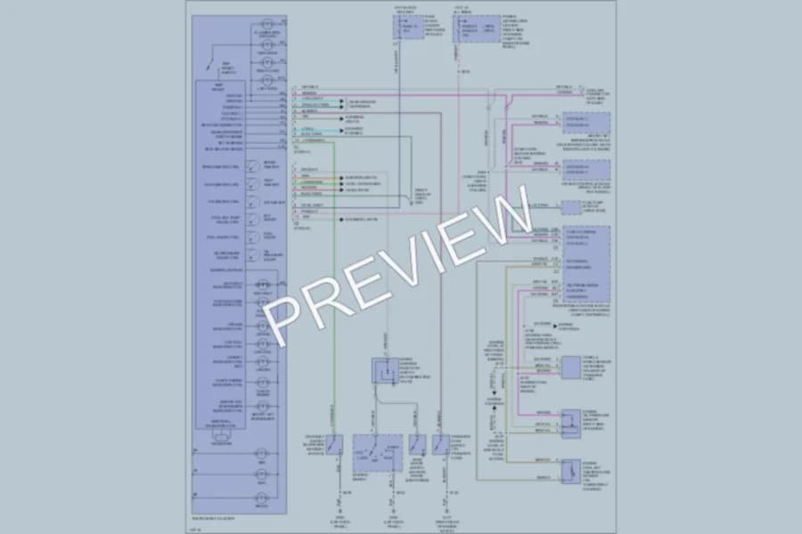 2000 Jeep Wrangler Instrument Cluster wiring diagram preview
