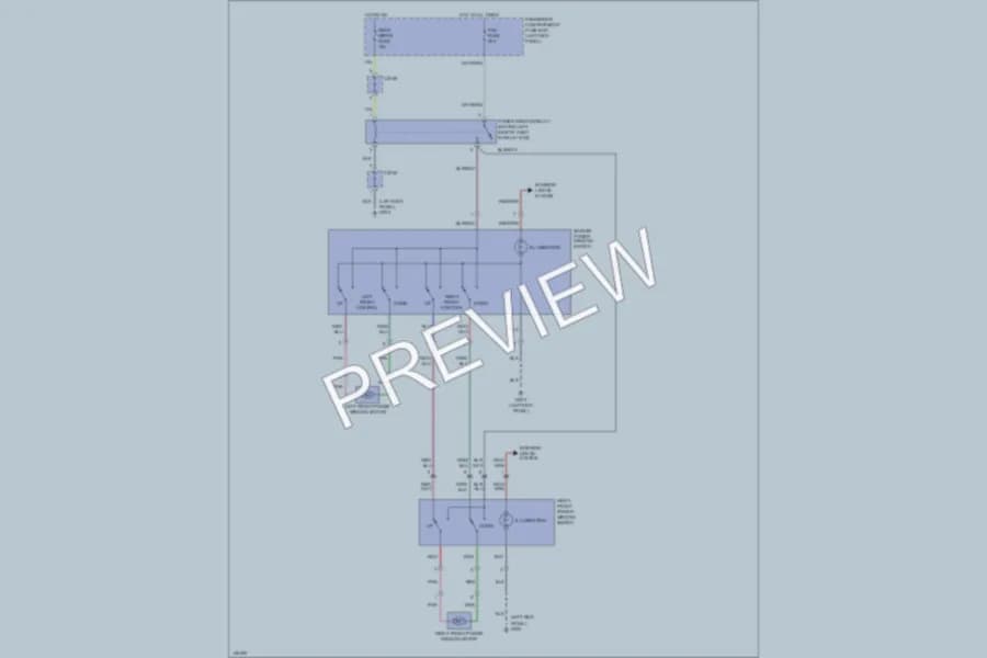 2000 Kia Sportage Power Windows wiring diagram preview