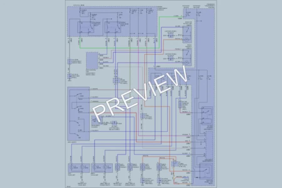 2000 LandRover Discovery Headlights wiring diagram preview