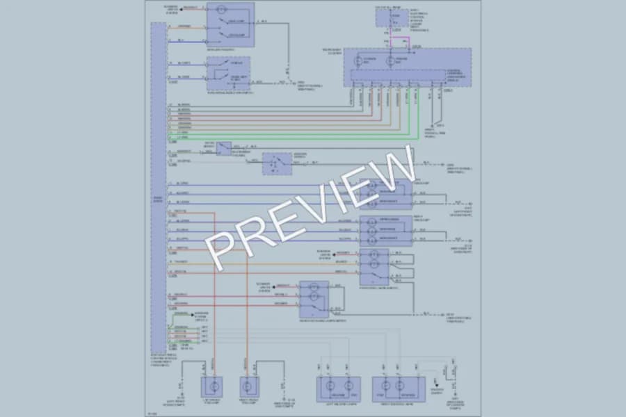 2000 LandRover RangeRover Headlights wiring diagram preview