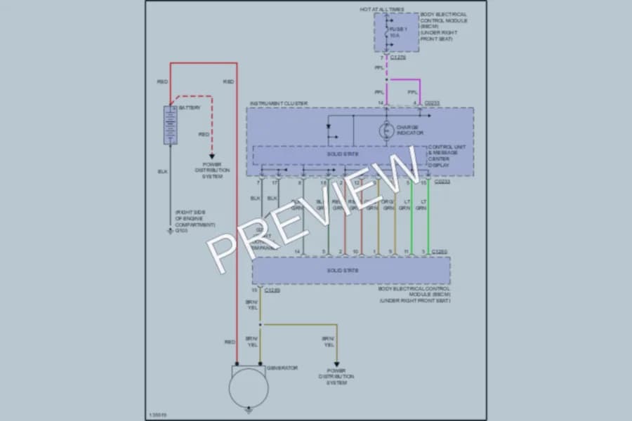 2000 LandRover RangeRover Starting Charging wiring diagram preview