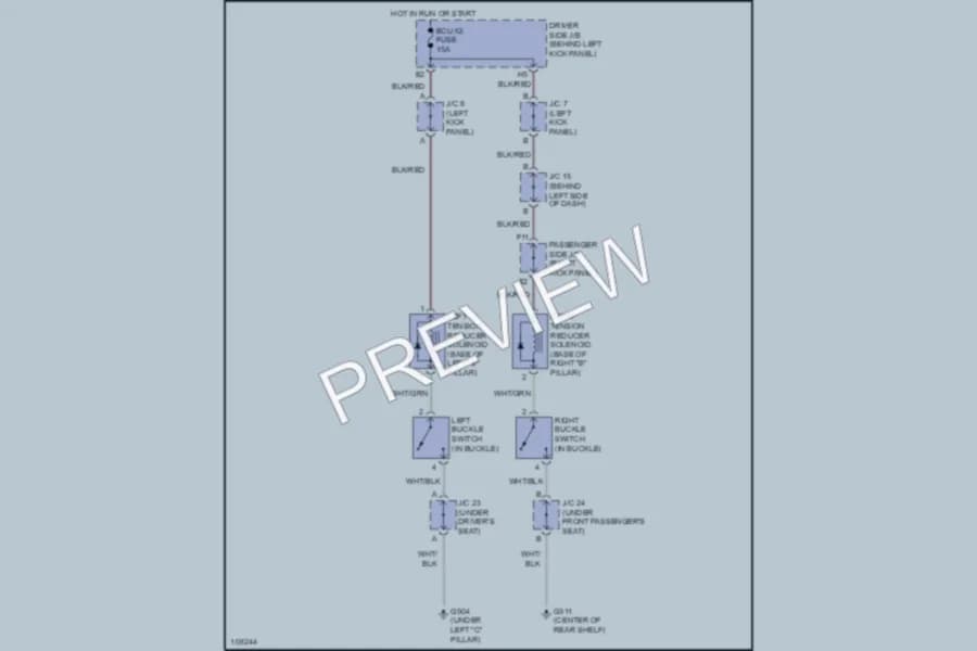 2000 Lexus GS300 Passive Restraints wiring diagram preview