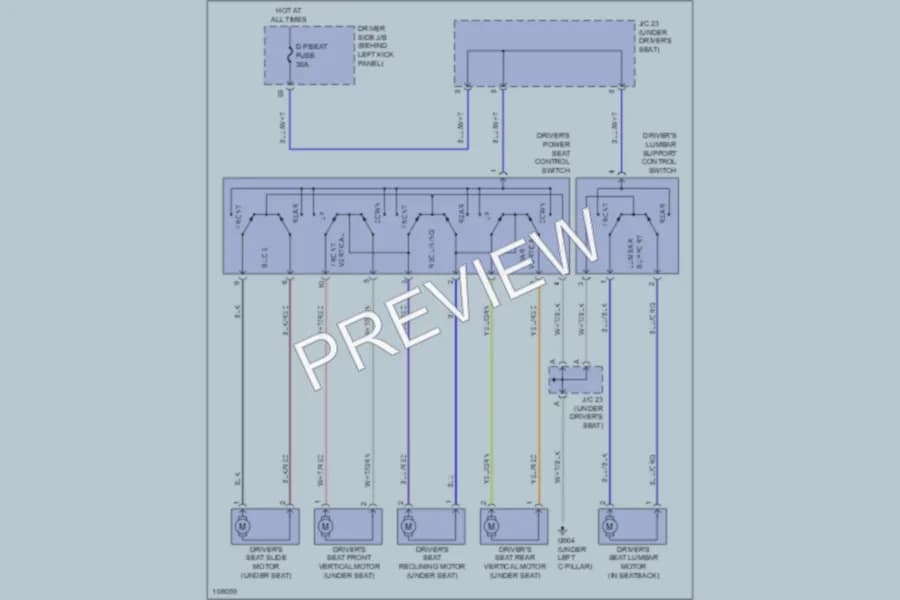 2000 Lexus GS300 Power Seats wiring diagram preview
