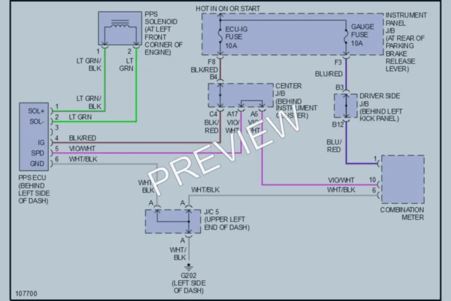 2000 Lexus LS400 Electronic Power Steering wiring diagram preview