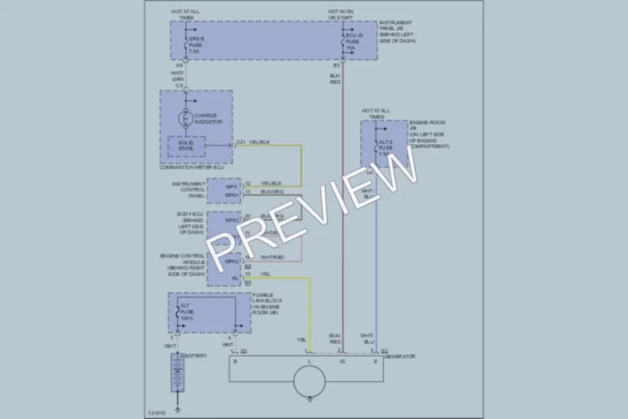 2000 Lexus RX300 Starting Charging wiring diagram preview