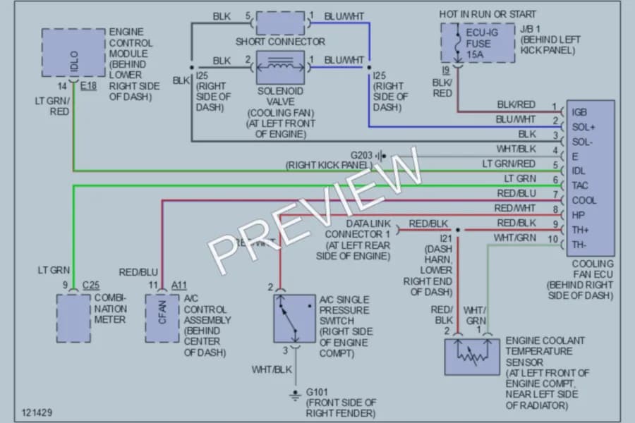 2000 Lexus SC400 Cooling Fan wiring diagram preview