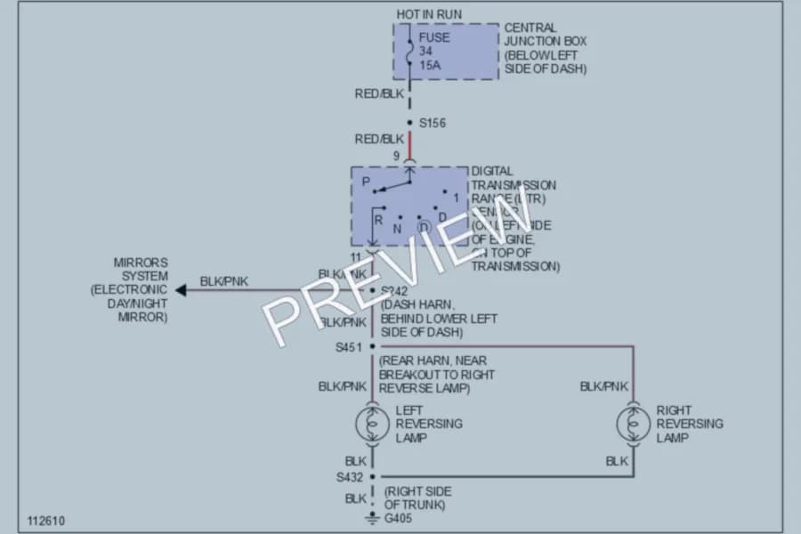 2000 Lincoln Continental Exterior Lights wiring diagram preview