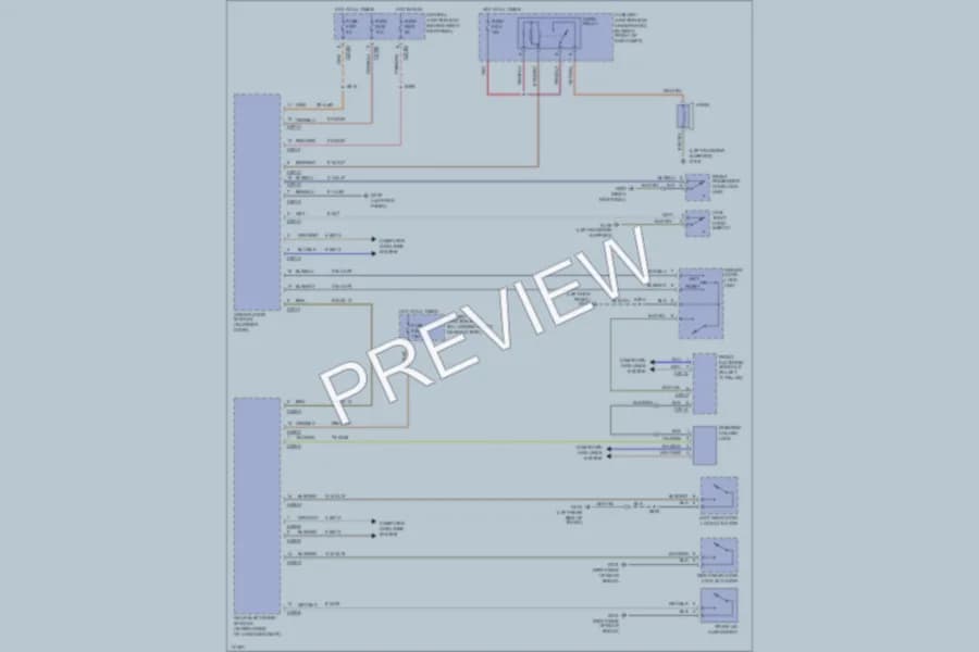 2000 Lincoln LS Anti Theft wiring diagram preview