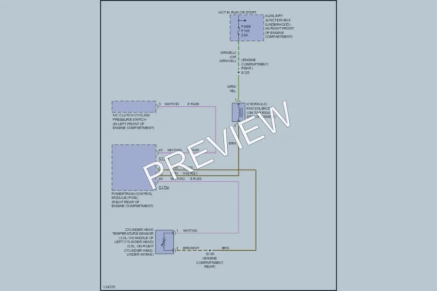 2000 Lincoln LS Cooling Fan wiring diagram preview