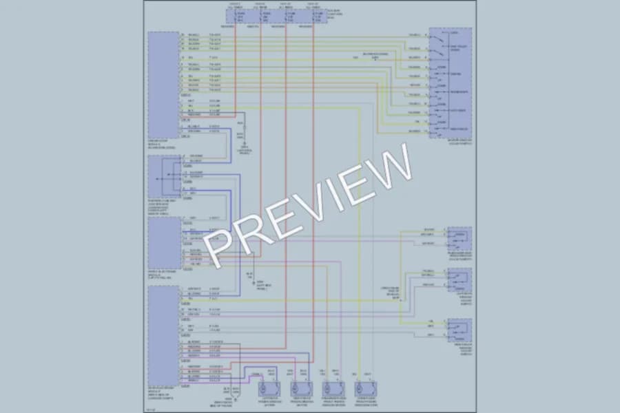 2000 Lincoln LS Power Windows wiring diagram preview