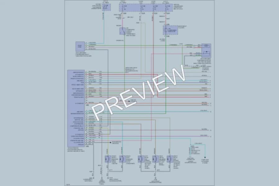 2000 Lincoln Navigator Electronic Suspension wiring diagram preview