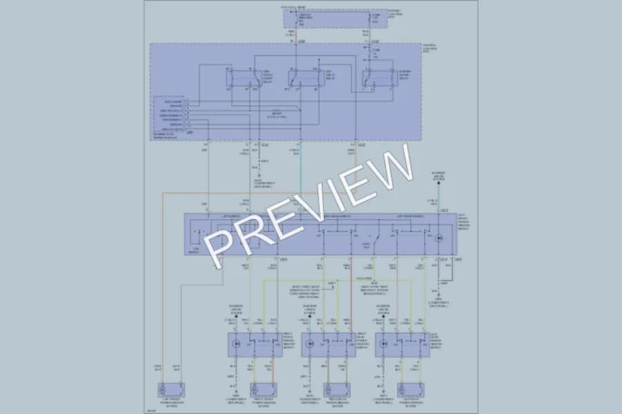 2000 Lincoln Navigator Power Windows wiring diagram preview