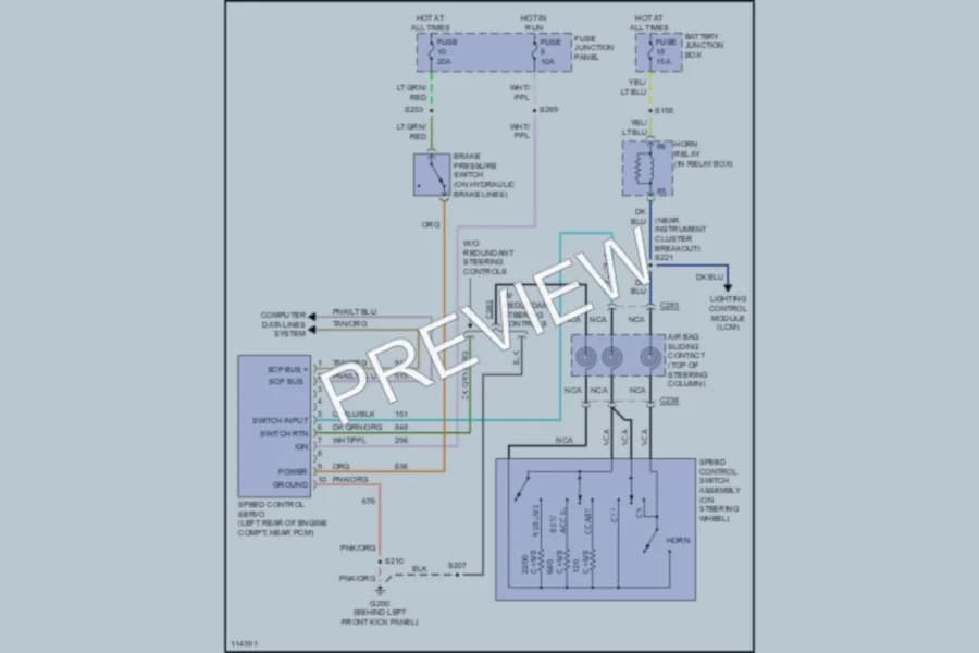 2000 Lincoln TownCar Cruise Control wiring diagram preview