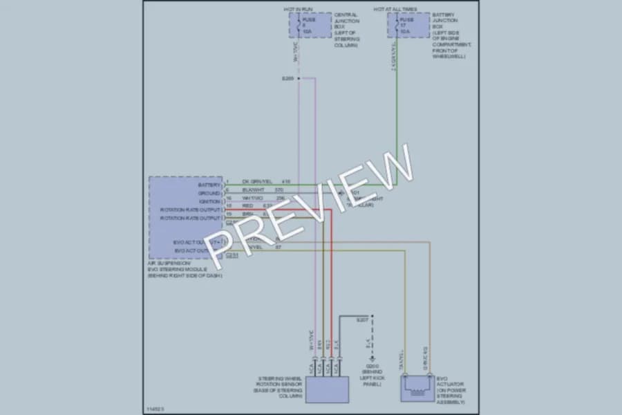 2000 Lincoln TownCar Electronic Power Steering wiring diagram preview