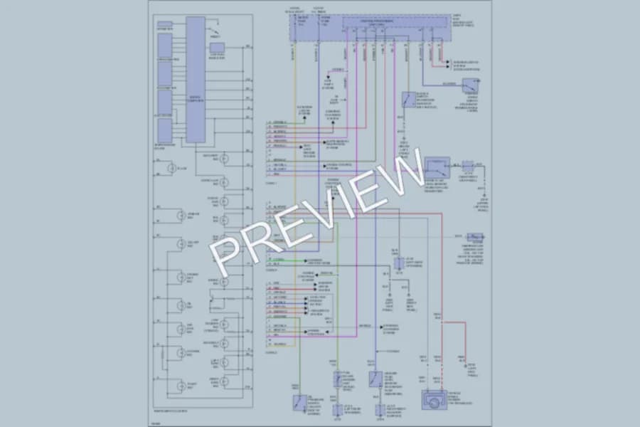 2000 Mazda 626 Instrument Cluster wiring diagram preview