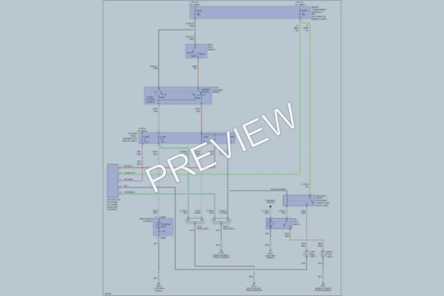 2000 Mazda B2500 Headlights wiring diagram preview