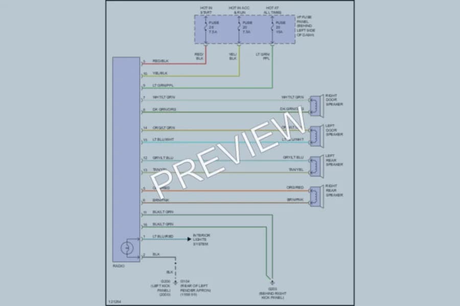 2000 Mazda B2500 Radio wiring diagram preview