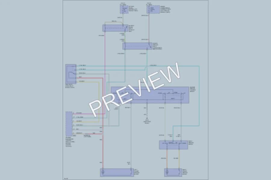 2000 Mazda B3000 Power Windows wiring diagram preview