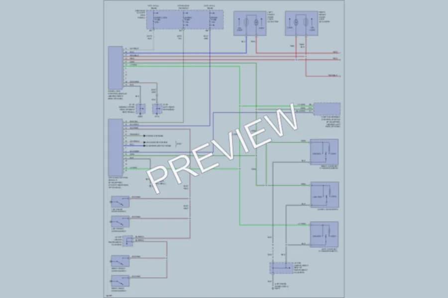 2000 Mazda MPV Power Door Locks wiring diagram preview
