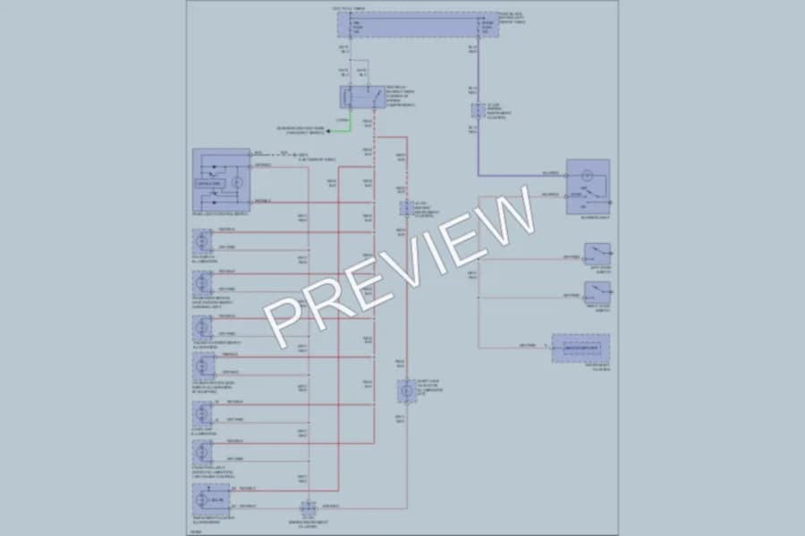 2000 Mazda Miata Interior Lights wiring diagram preview