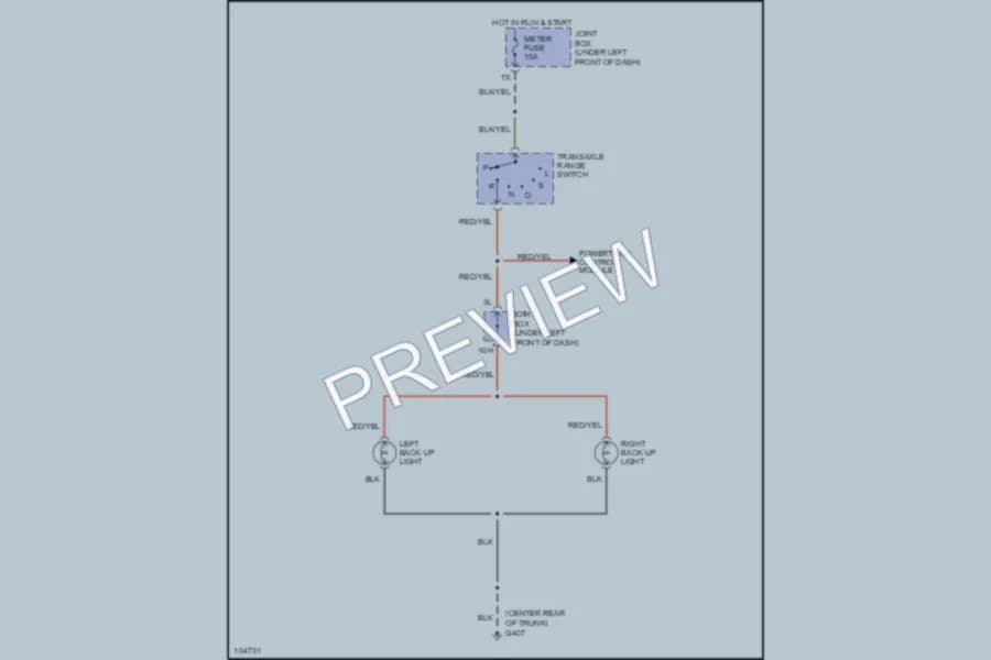 2000 Mazda Millenia Exterior Lights wiring diagram preview