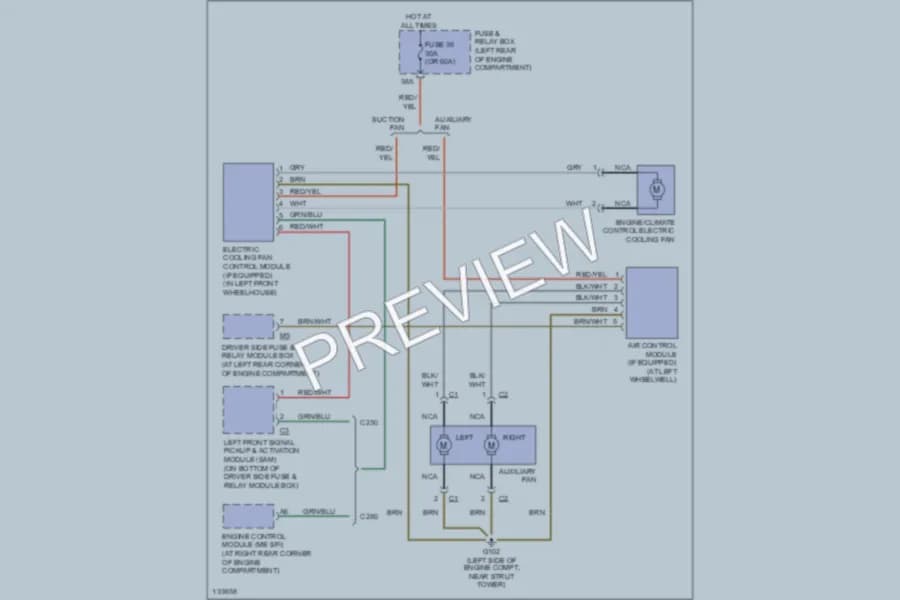 2000 MercedesBenz C280 Cooling Fan wiring diagram preview
