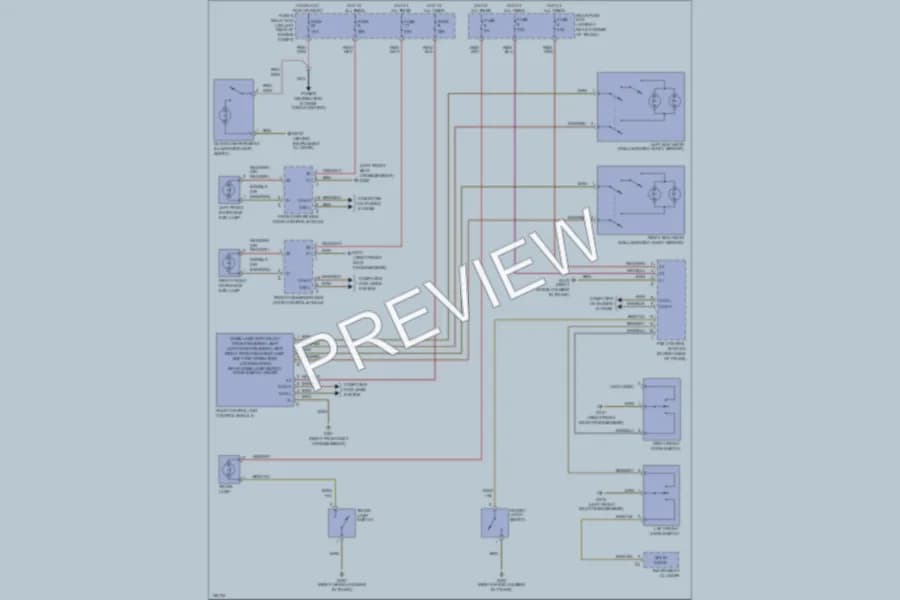 2000 MercedesBenz CLK320 Interior Lights wiring diagram preview