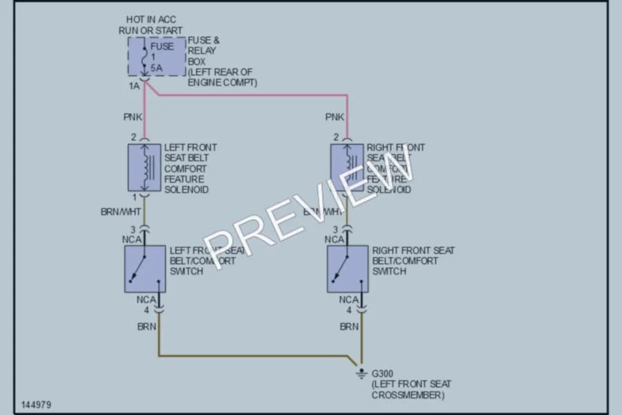 2000 MercedesBenz CLK320 Passive Restraints wiring diagram preview