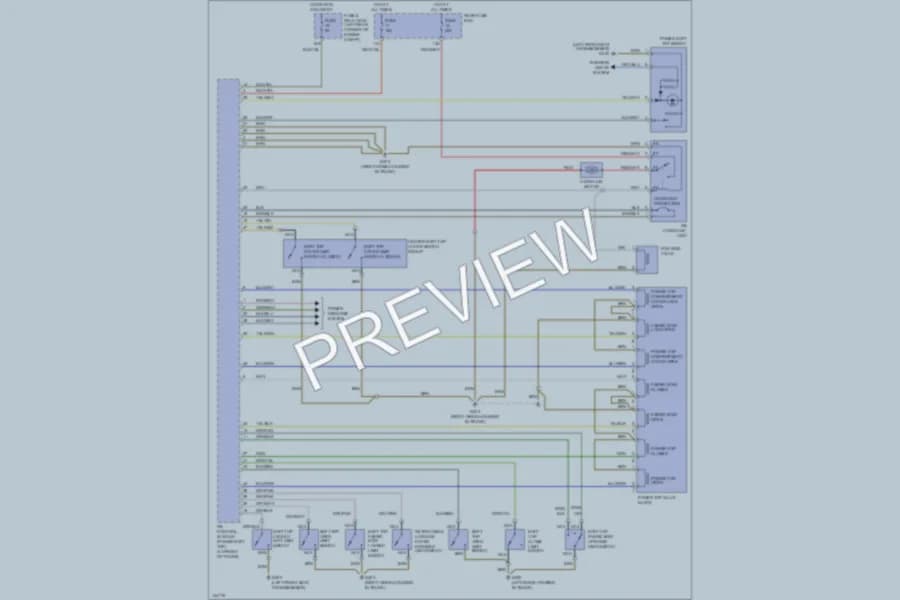 2000 MercedesBenz CLK430 Power Top Sunroof wiring diagram preview