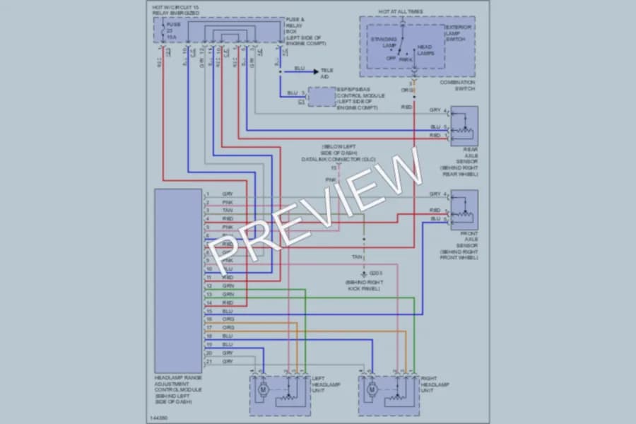 2000 MercedesBenz ML320 Headlights wiring diagram preview
