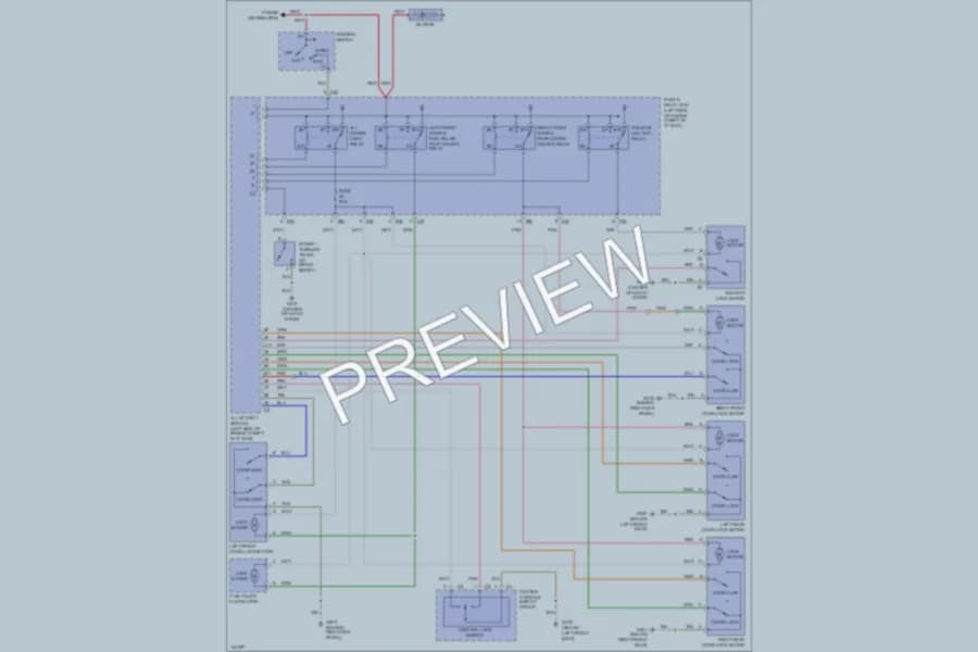 2000 MercedesBenz ML320 Power Door Locks wiring diagram preview