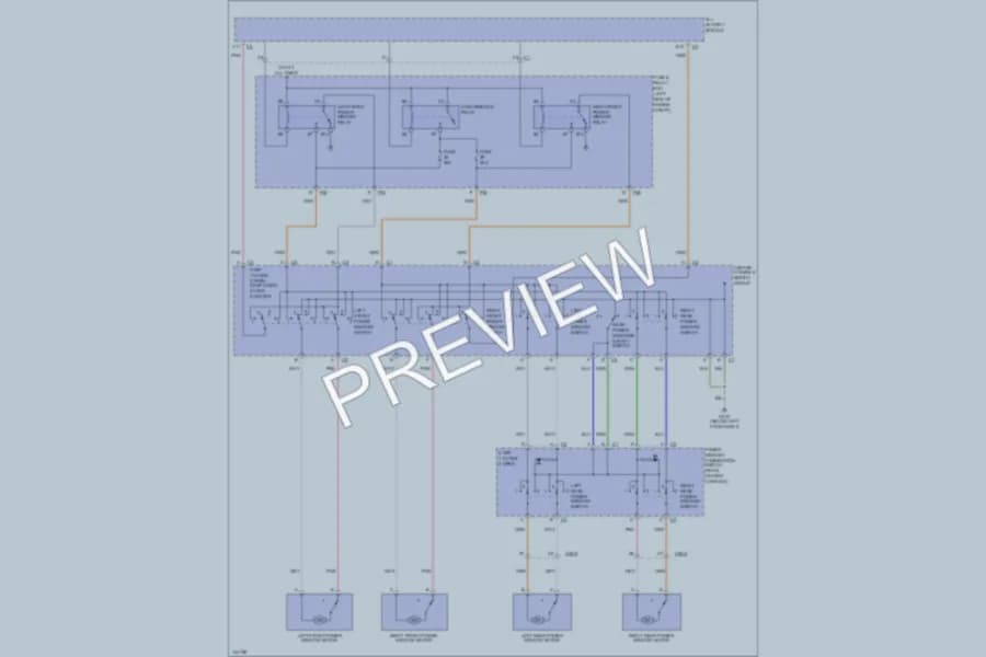 2000 MercedesBenz ML320 Power Windows wiring diagram preview