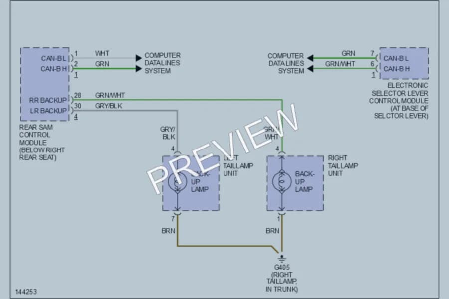 2000 MercedesBenz S430 Exterior Lights wiring diagram preview