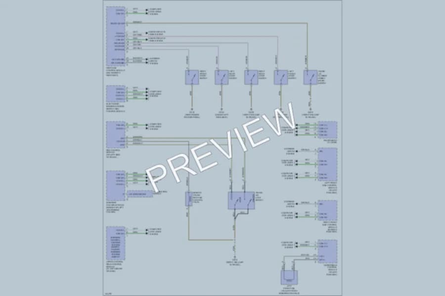 2000 MercedesBenz S430 Power Door Locks wiring diagram preview