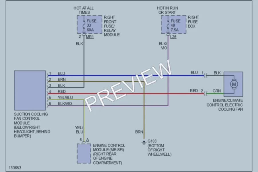2000 MercedesBenz S500 Cooling Fan wiring diagram preview